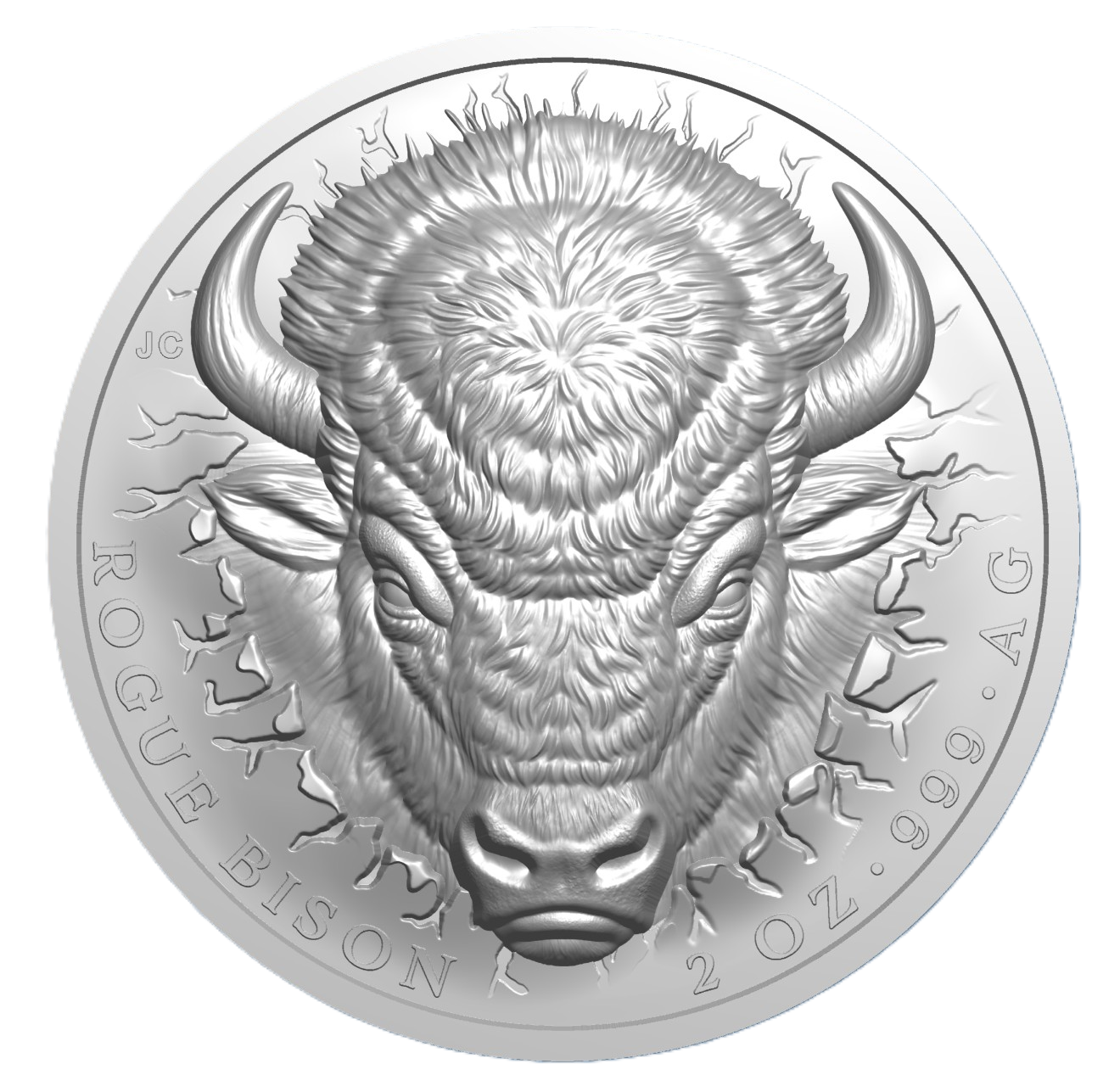 Rogue Bison, Ascension, $2 Silver