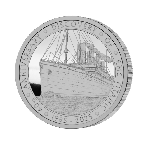 Titanic 40th Anniversary of Discovery  2025 Alderney £5 Silver