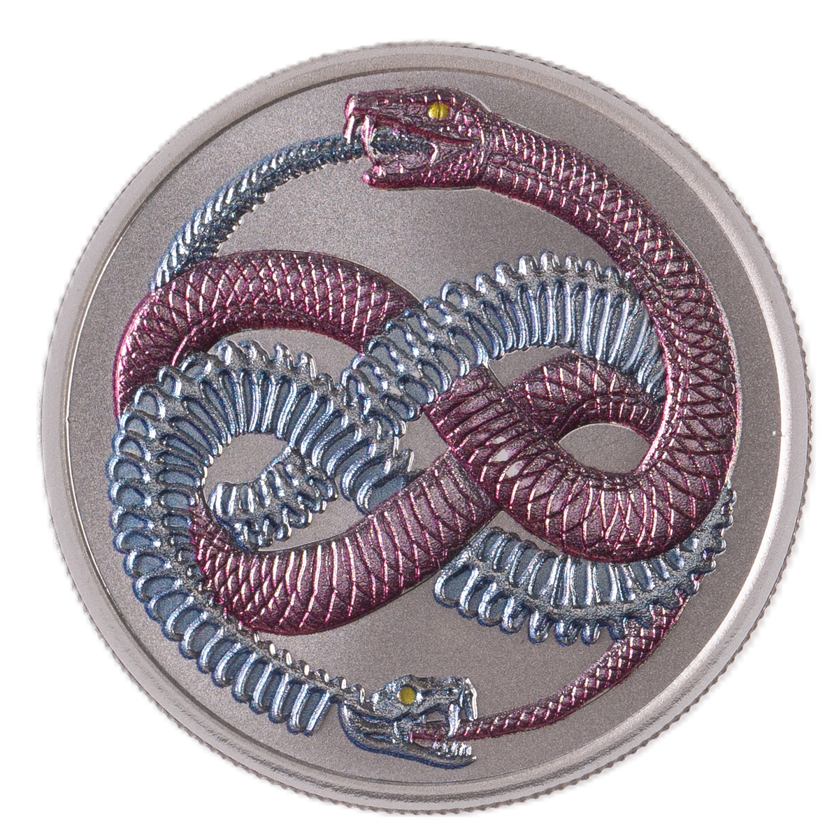 Ouroboros 2026 Samoa $1/2 Silver - Printed Blue and Pink