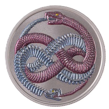Ouroboros 2026 Samoa $1/2 Silver - Printed Blue and Pink