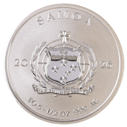 Ouroboros 2026 Samoa $1/2 Silver - Printed Blue and Pink